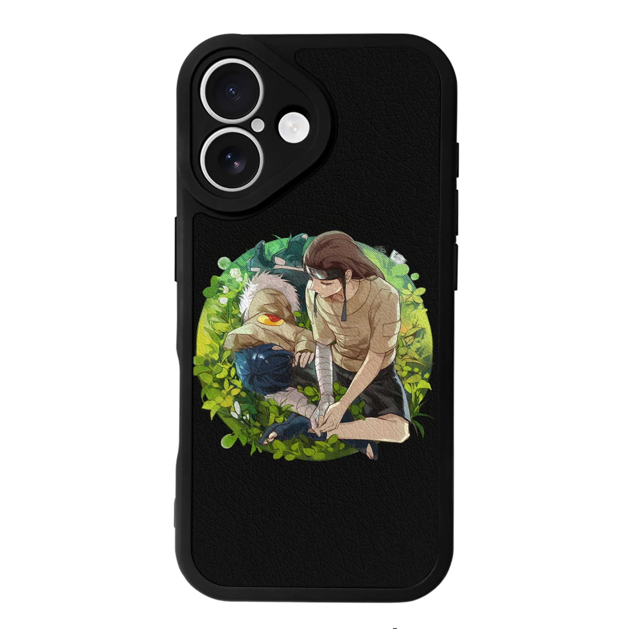 （画像用） NARUTO -ナルト- 日向ネジ Hyūga Neji 【iPhone 16シリーズ対応】シリコンスマホケース（レザー調） 材質：シリコン